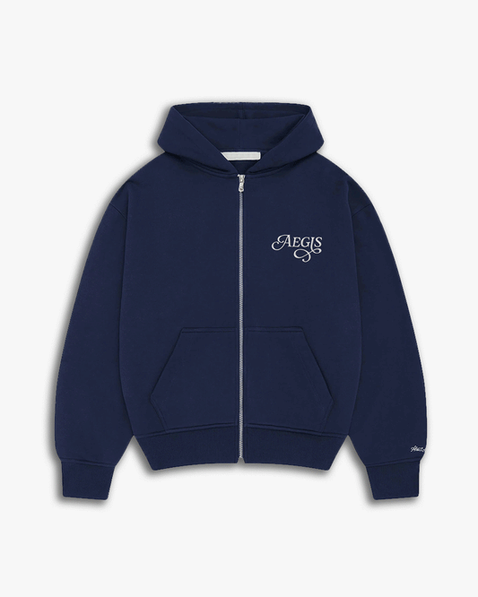 Navy Zip Hoodie