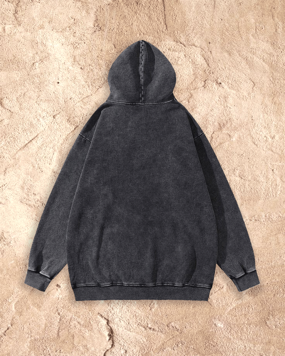 Dark Grey Embroidered Hoodie